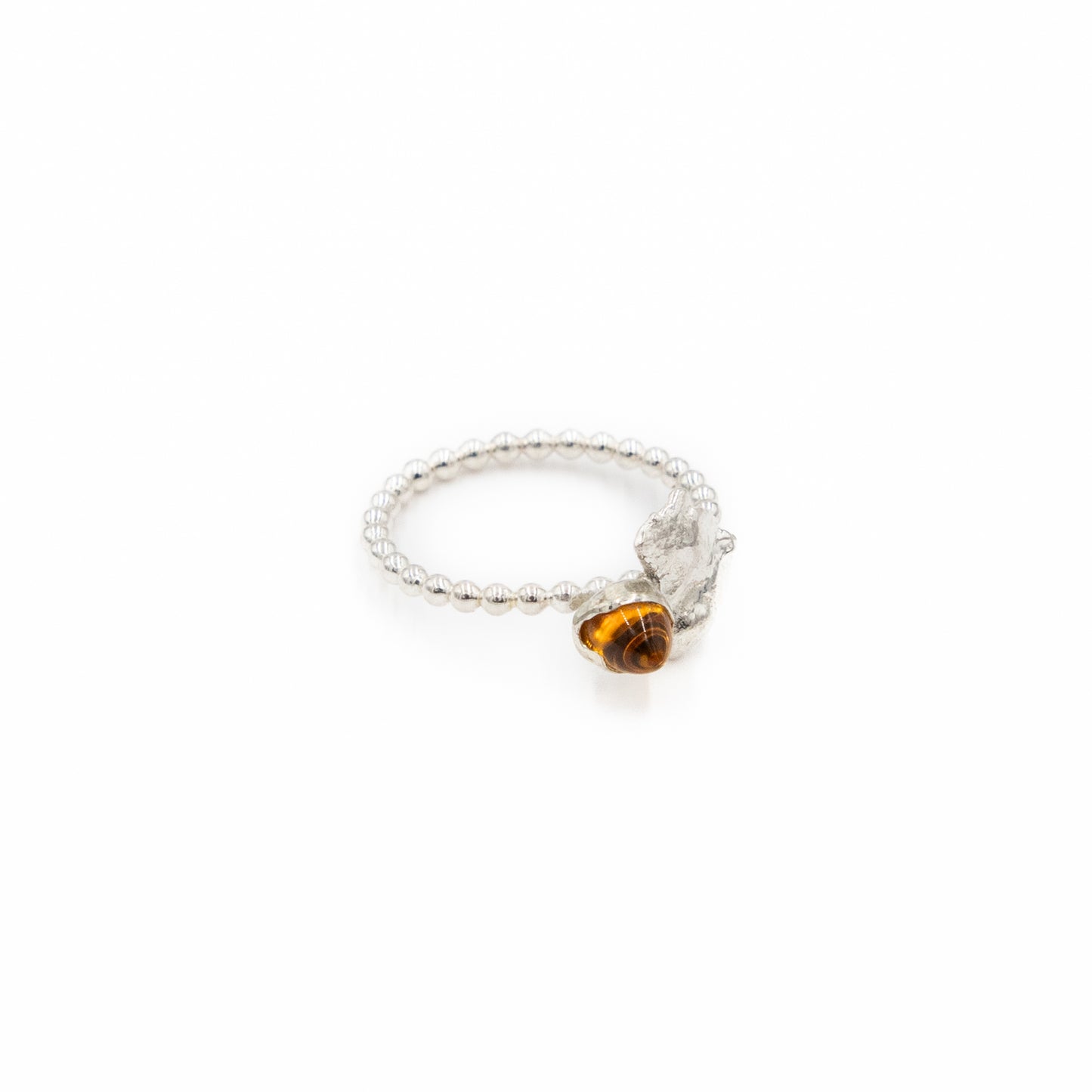 Sterling Silver Citrine Melt Ring
