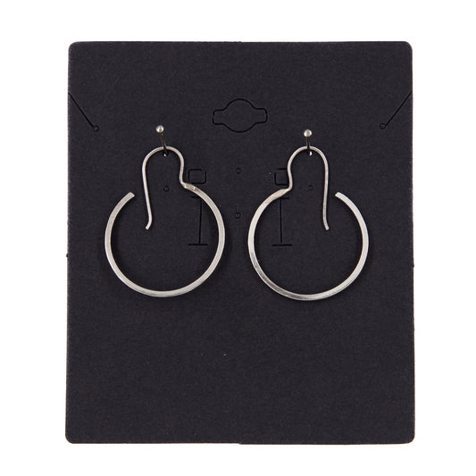 Sterling Silver Earrings: Hooked Hoop