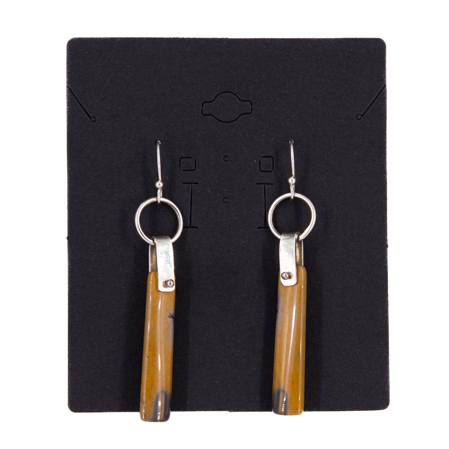 Sterling Silver Earrings: Jasper