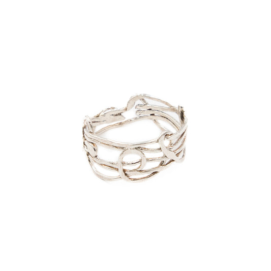 Sterling Silver Scribble Ring