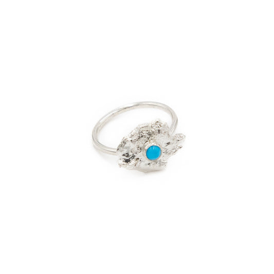 Sterling Silver Turquoise Melt Ring
