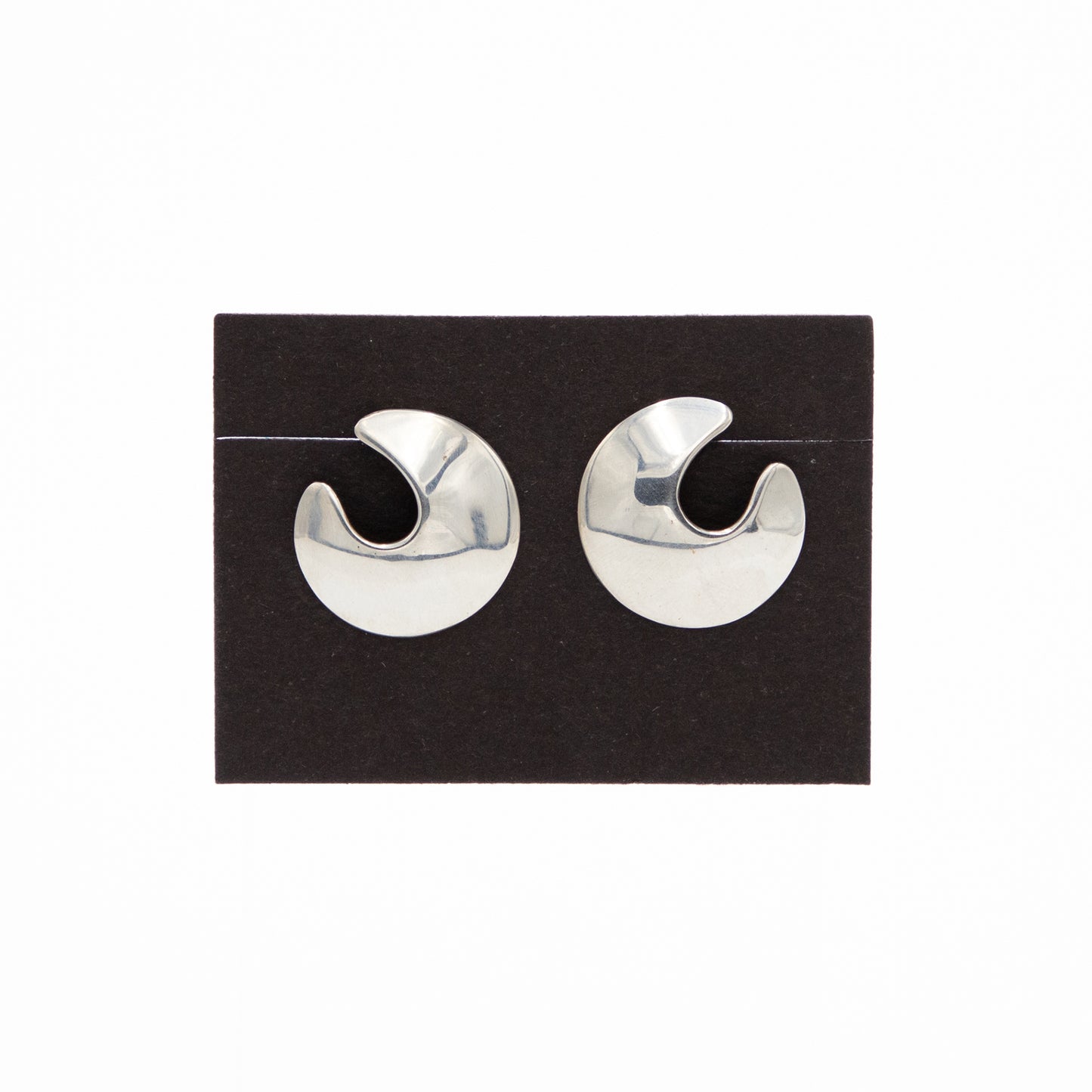Sterling Silver 'C' Earrings