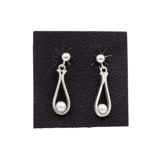 Sterling Silver and Pearl Earrings (Matching)