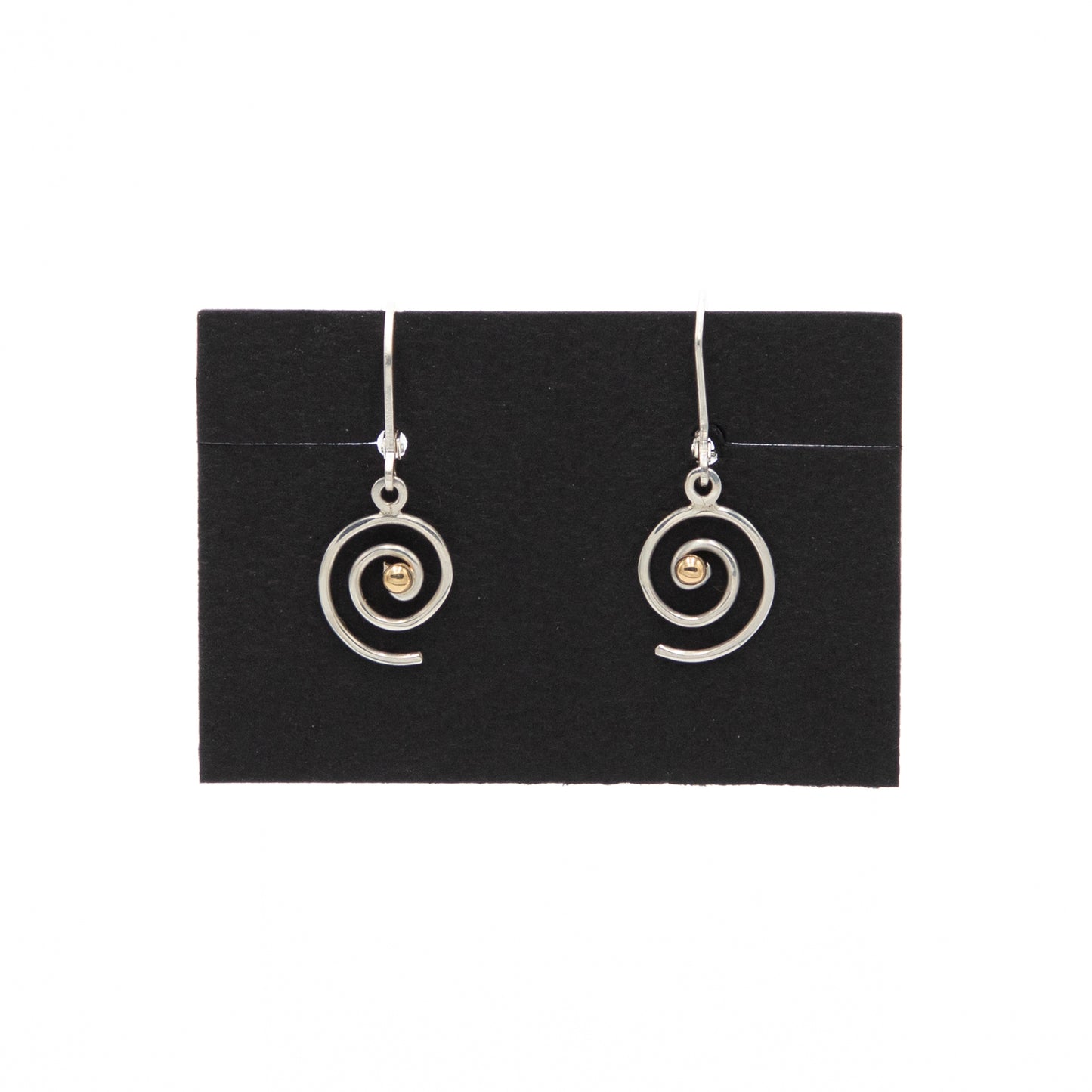 Sterling Spiral w/ 14Kt Ball Earrings