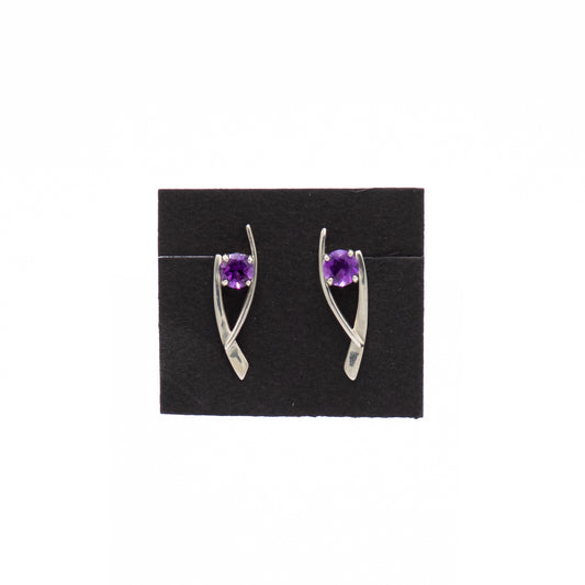 Sterling & Amethyst Earrings