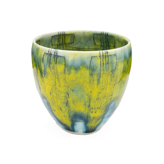 Tall Turquoise Bowl