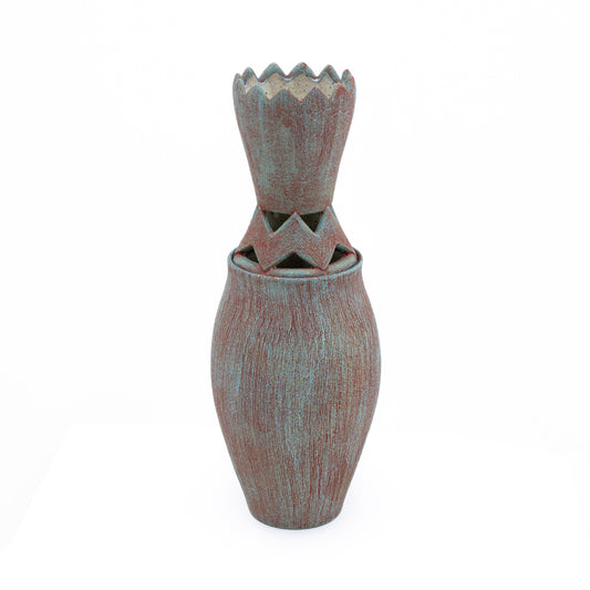 Zig Zag Lidded Vase