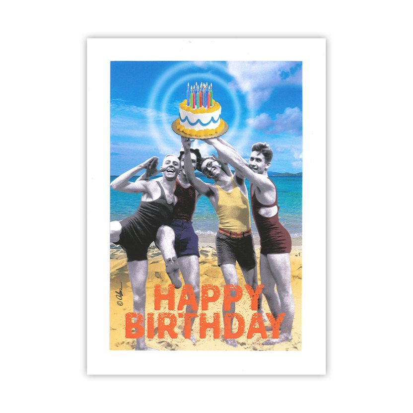 Beach Birthday Cake Card