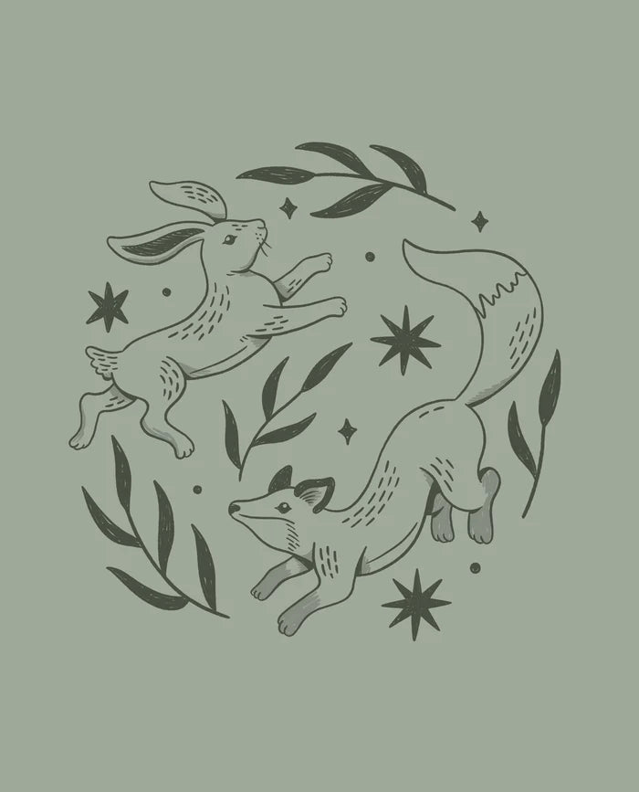 Fox and Hare Print
