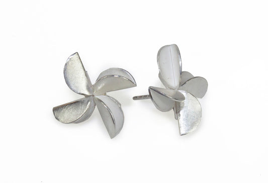 A035 Sterling Pinwheel Earrings