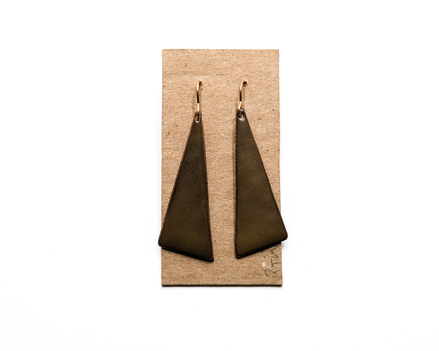 Triangle Enamel Earrings