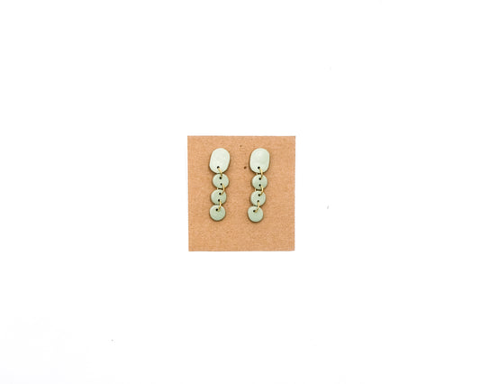 Green Chain Polymer Earrings