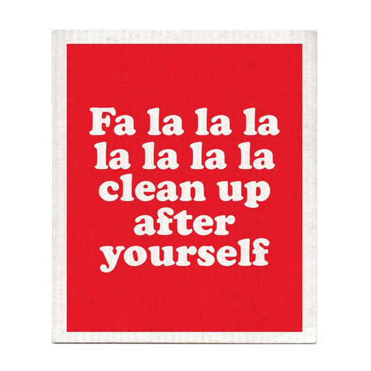 Clean Up After Yourself Holiday Dishcloth