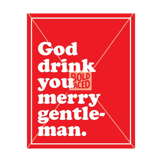God Drink You Holiday Wine Label