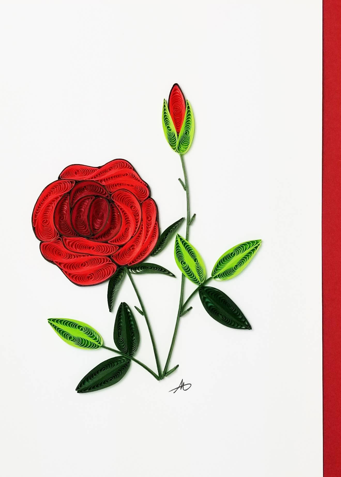 Iconic Quilling - Rose Card