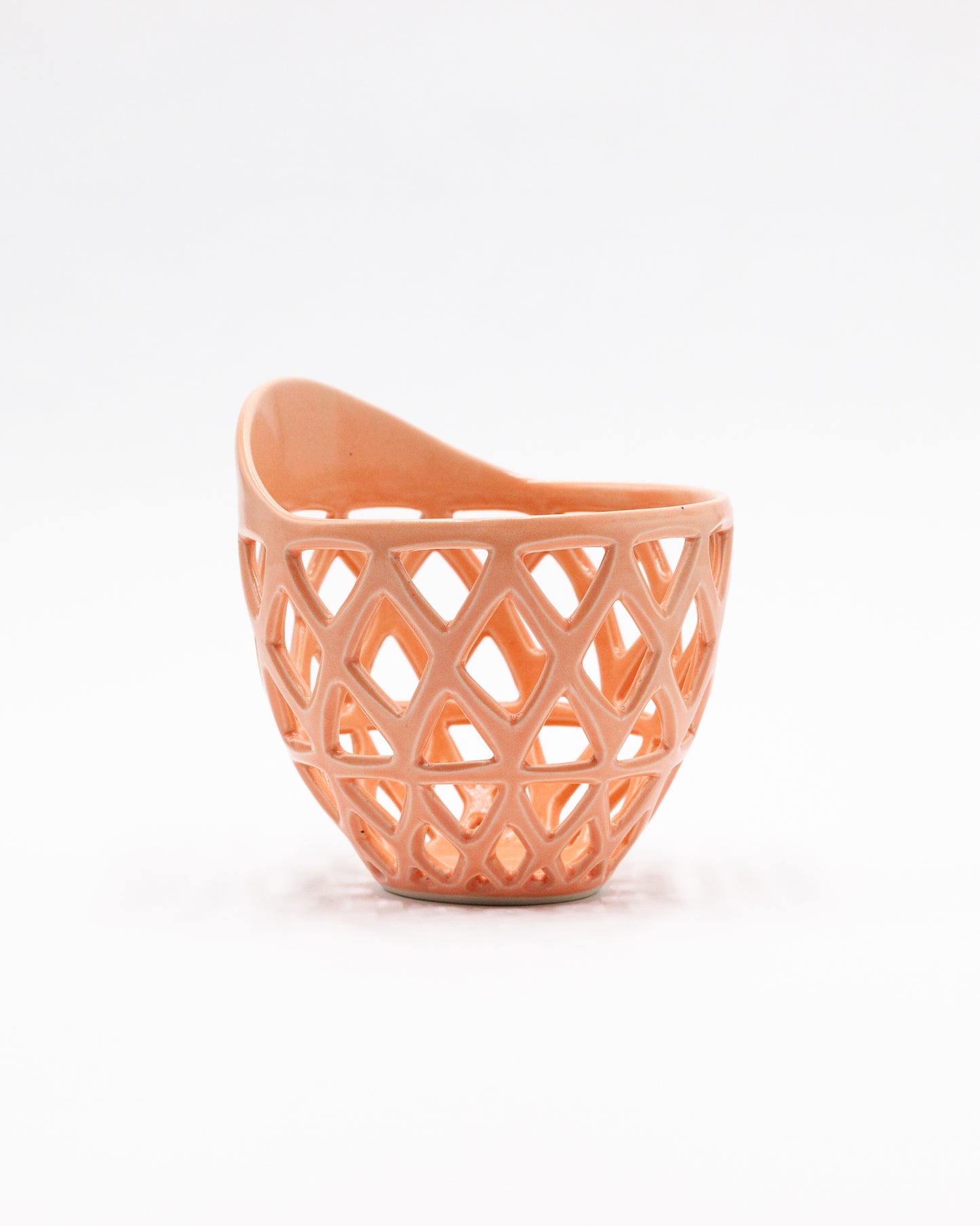 Peach Porcelain Basket