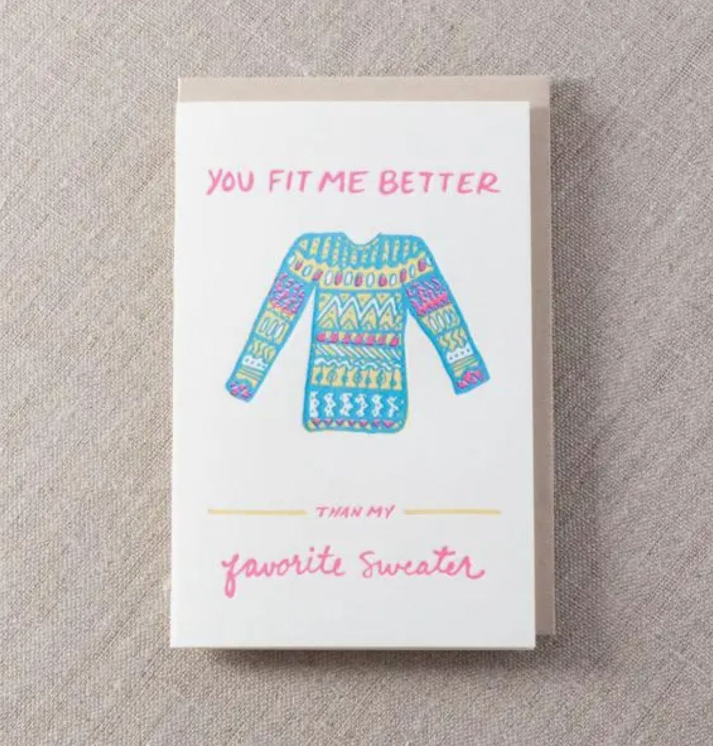 Favorite Sweater Greeting Card