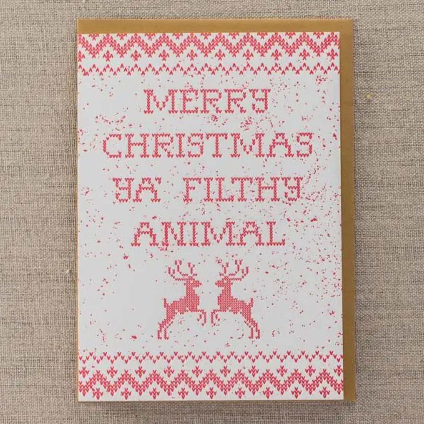 Filthy Animal Merry Christmas Card