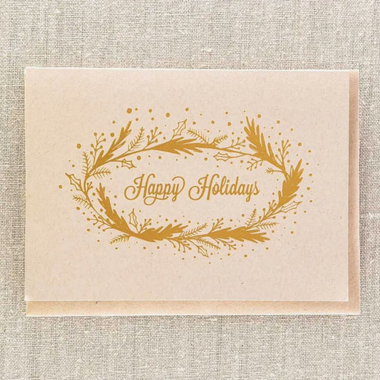 Happy Holidays Garland Card