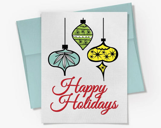 Retro Happy Holidays Card