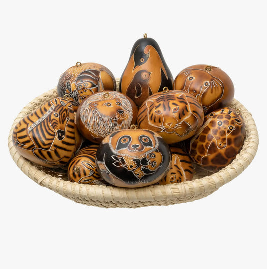 Wild Zoo Gourd Ornament